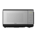 Midea microondas 0.7Pc puerta acabado espejo gabinete negro MMDF07S2MB